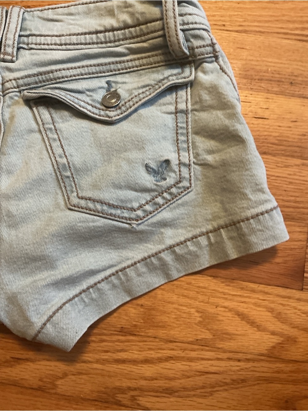 American Eagle Outfitters Light Denim Kids Shorts with Flap Pocket